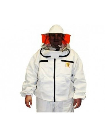 Куртка пчеловода ЕВРО стиль двунитка с сеткой на молнии (р.50-52)